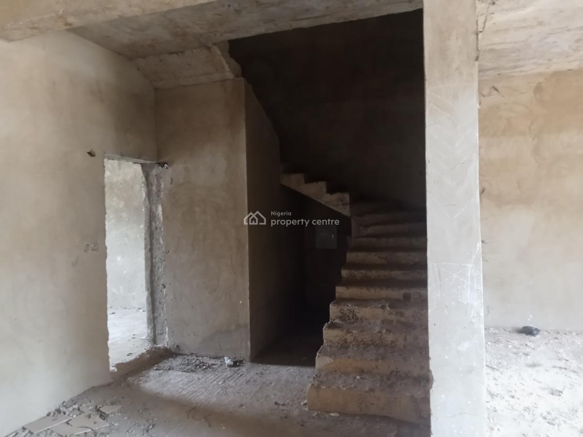 4 Bedroom Terrace Duplex with Attached Boys Quarter on a Two Floors at Carcass Level., Admiralty Estate, Asokoro District, Abuja, Terraced Duplex for Sale