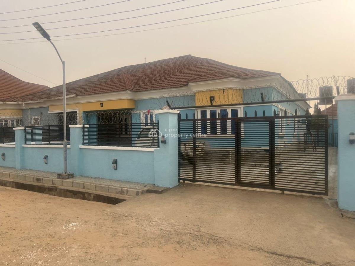 Smart 3 Bedroom Semi Detach Bungalow with Attach Bq, Estate Along Von Road, Lugbe District, Abuja, Semi-detached Bungalow for Sale