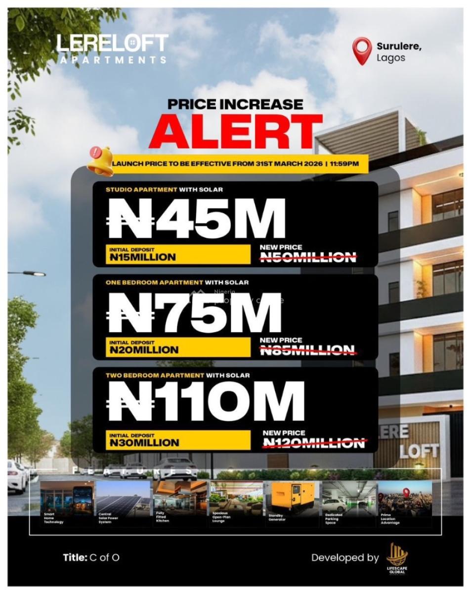Own an Off Plan Apartment with Flexible Payment Plan and High Roi, an Exclusive Address Perfect for Airbnb and Short-let Investment, Aguda, Surulere, Lagos, Block of Flats for Sale