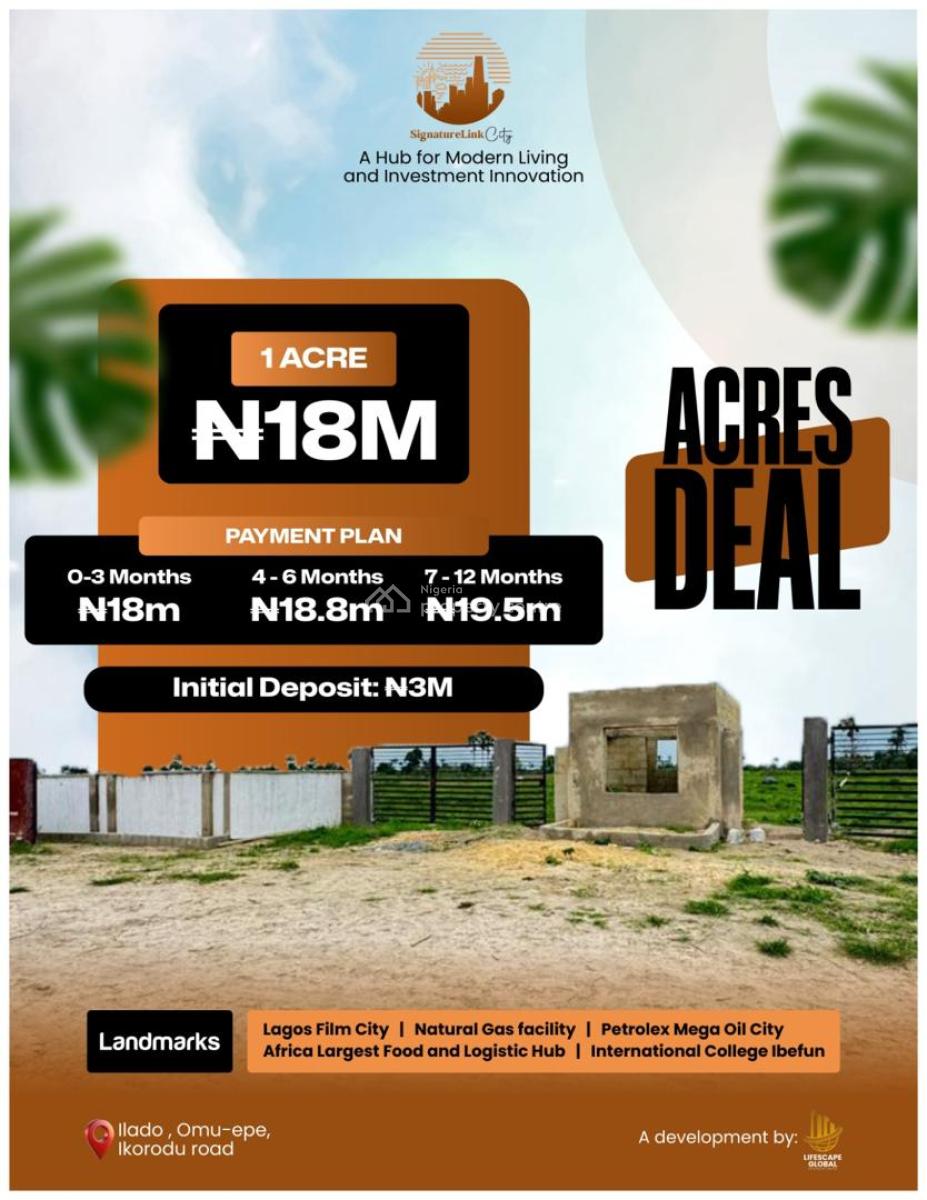 Act Now!! Secure The Future of Lagos Today with As Low As 3m Deposit, Off Omu Epe, Few Minutes to The Lagos Film City, Epe, Lagos, Mixed-use Land for Sale
