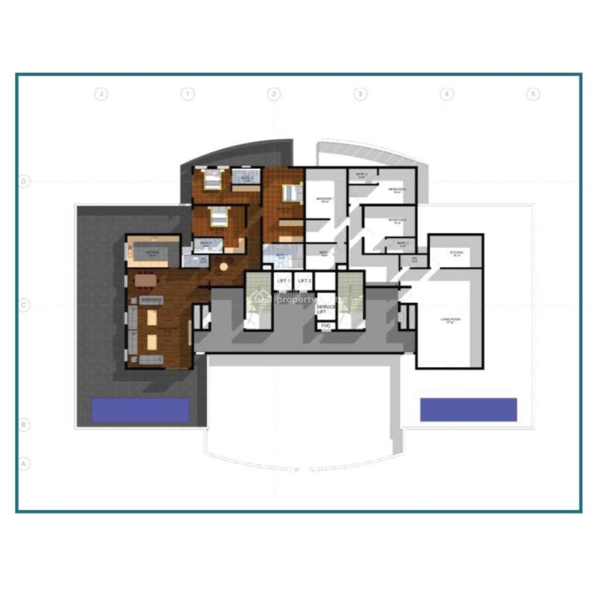 3bedroom Penthouse with Private Swimming Pool, Oniru, Victoria Island (vi), Lagos, Flat / Apartment for Sale