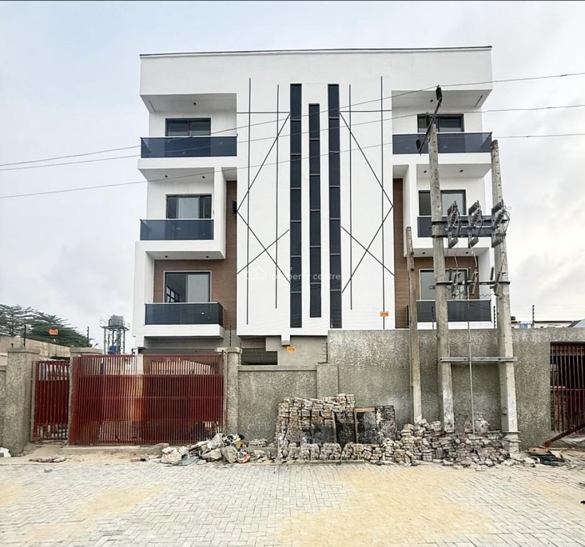 Newly Built 2 Bedroom Apartment with Fitted Kitchen, New Road Opposite Chevron, Lekki, Lagos, Flat / Apartment for Rent