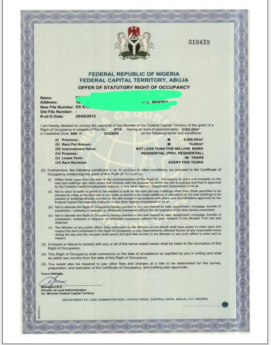 Distress Prime Land, Guzape Bala, Guzape District, Abuja, Land for Sale