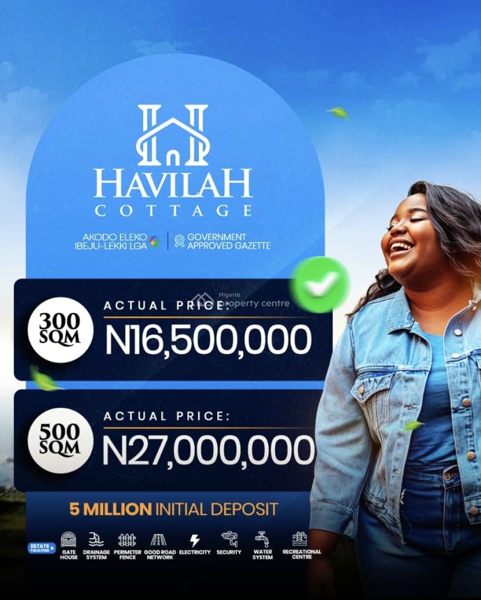 100% Dry Land with Instant Allocation, Havilah Cottage Located Behind Akodo General Hospital, Akodo Ise, Ibeju Lekki, Lagos, Mixed-use Land for Sale