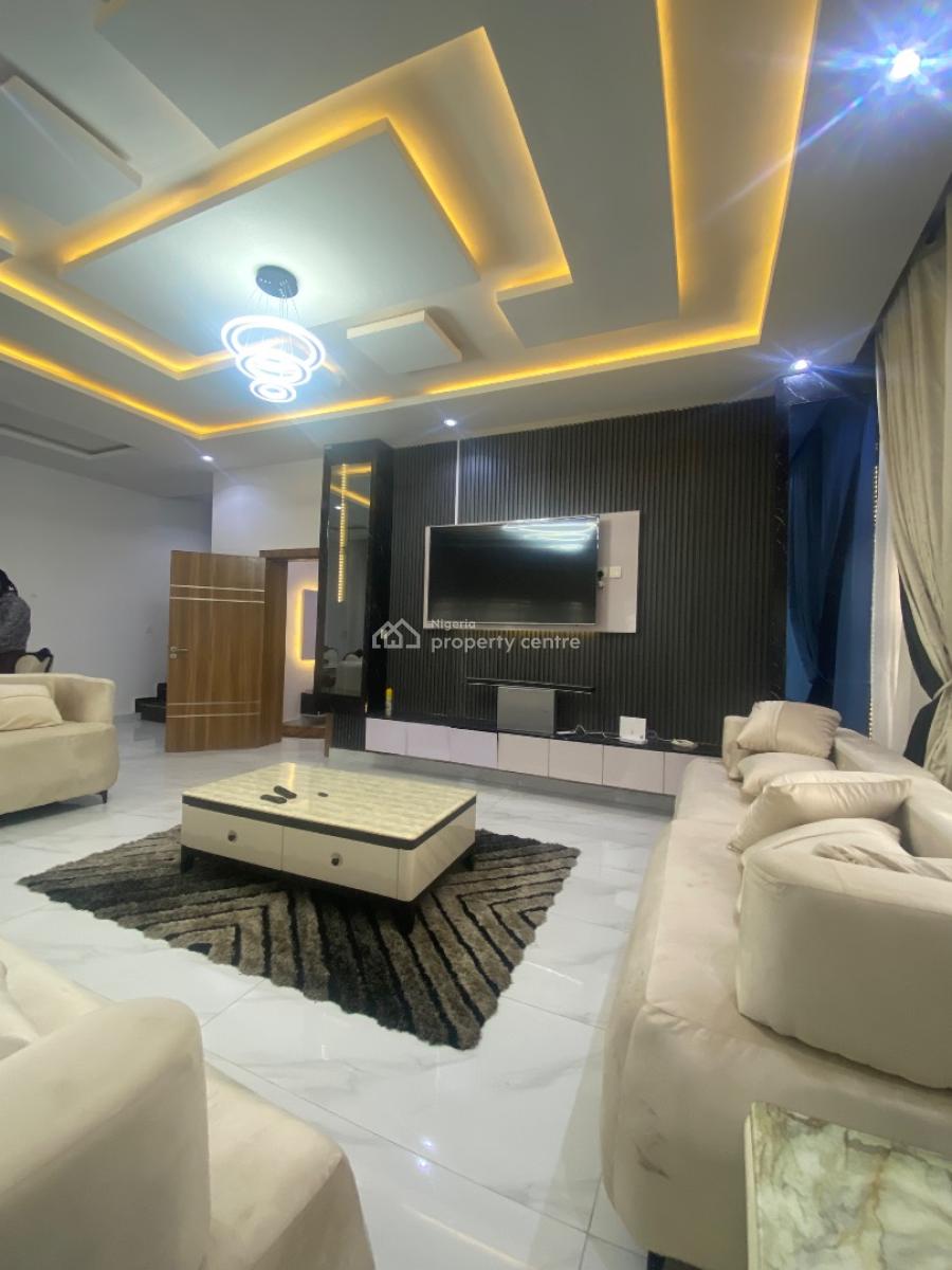Luxury Furnished 2bed Duplex with 24hrs Light in Gud Est, Beside Royal Gardens,before Abraham Adesanya, Ajah, Lagos, Semi-detached Duplex for Rent