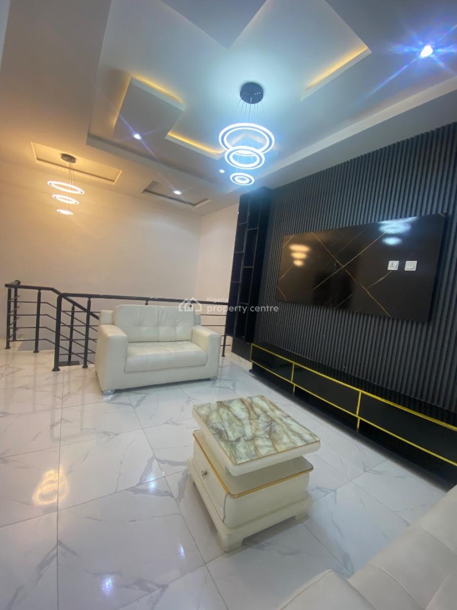 Luxury Furnished 2bed Duplex with 24hrs Light in Gud Est, Beside Royal Gardens,before Abraham Adesanya, Ajah, Lagos, Semi-detached Duplex for Rent