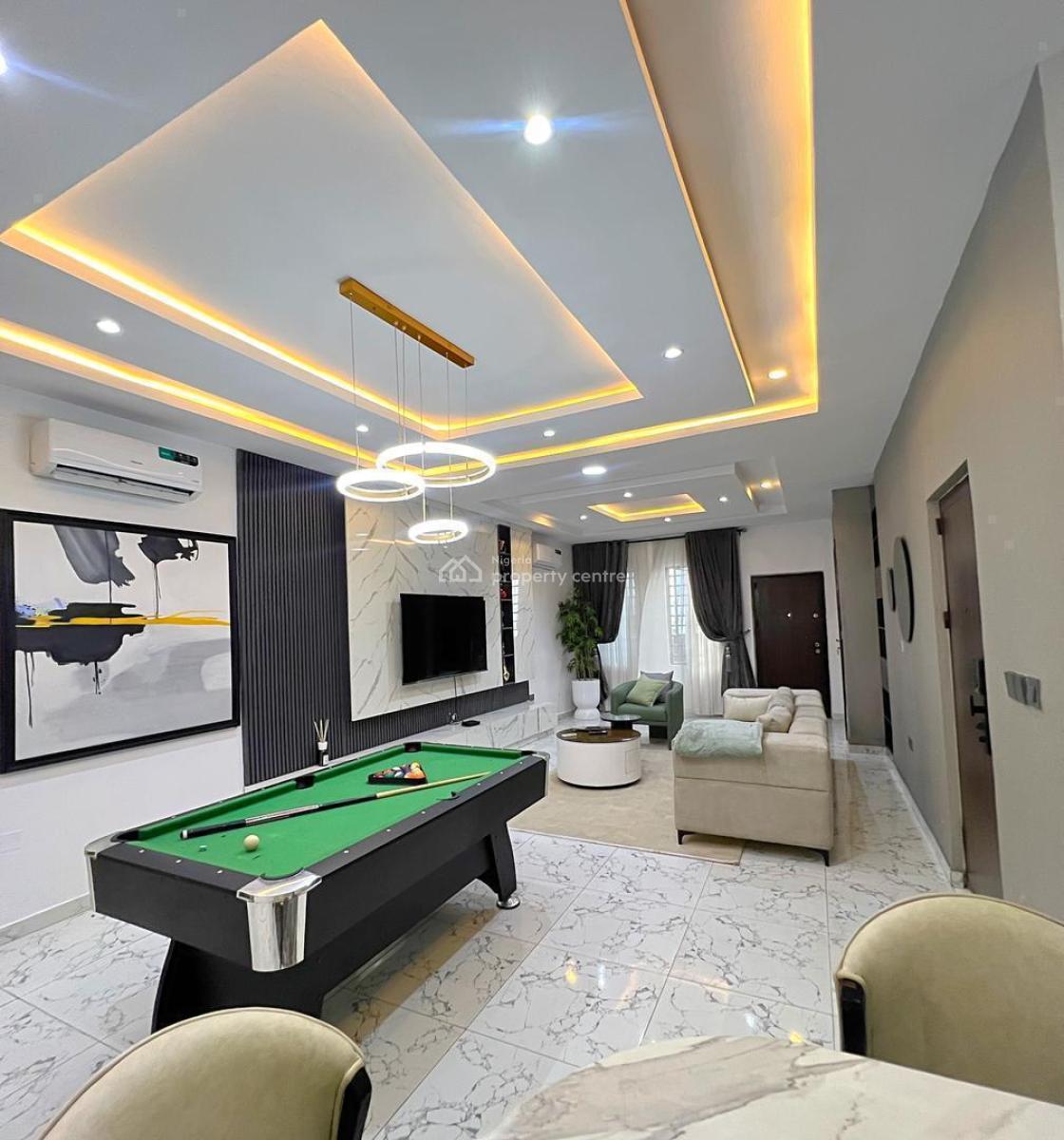 Luxury 2 Bedroom Penthouse with Snooker Board and Balcony, Ikate, Lekki, Lagos, House Short Let