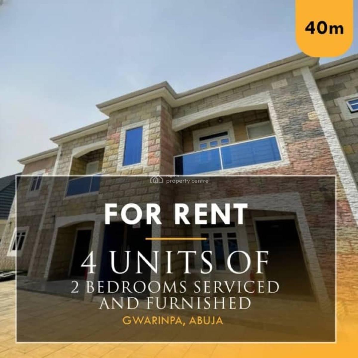 Beautiful 4 Units of 2 Bedrooms Furnished & Serviced Apartment, Gwarinpa, Abuja, Flat / Apartment for Rent