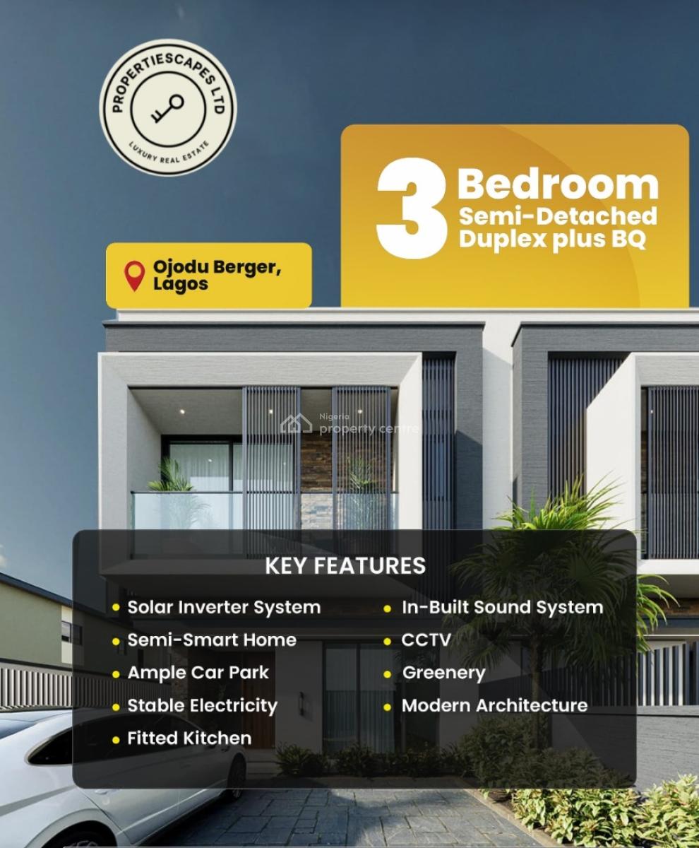 3-bedroom Semi-detached Duplex + Bq (off-plan), Ojodu, Lagos, Semi-detached Duplex for Sale