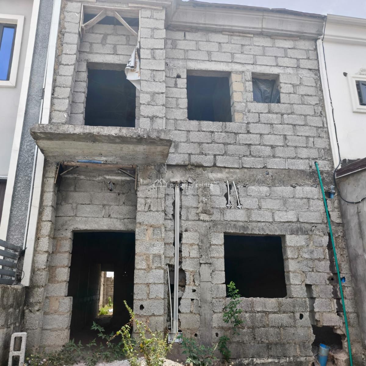 Carcass 2 Bedroom Terrace Duplex with Bq, Naf Valley Estate Asokoro, Asokoro District, Abuja, House for Sale