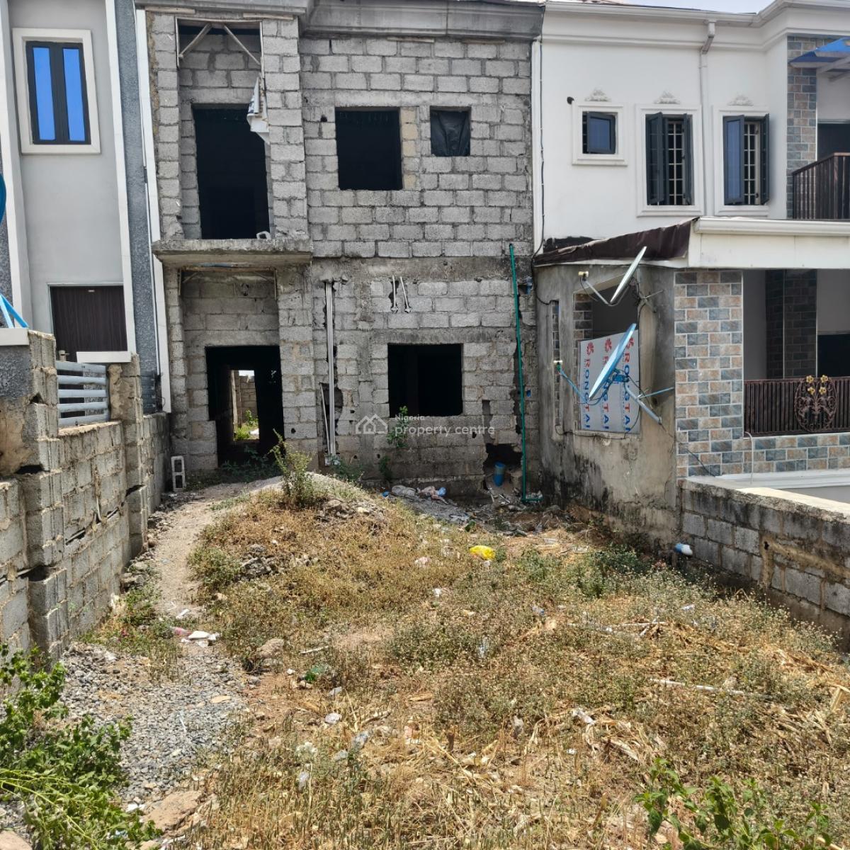 Carcass 2 Bedroom Terrace Duplex with Bq, Naf Valley Estate Asokoro, Asokoro District, Abuja, House for Sale