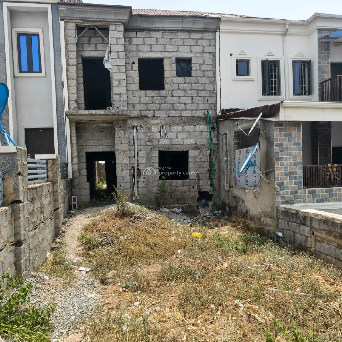 Carcass 2 Bedroom Terrace Duplex with Bq, Naf Valley Estate Asokoro, Asokoro District, Abuja, House for Sale