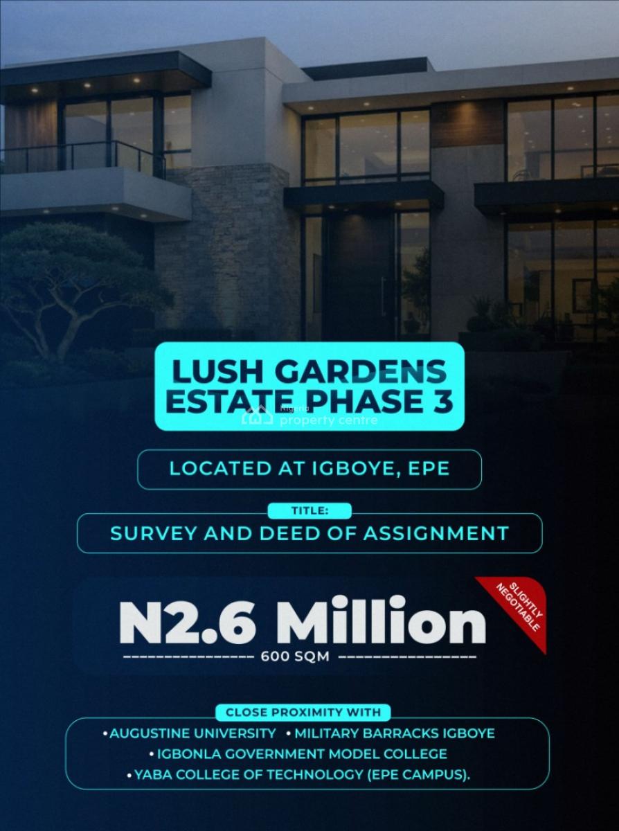 600 Square Meters of Land, Igboye, Epe, Epe, Lagos, Residential Land for Sale