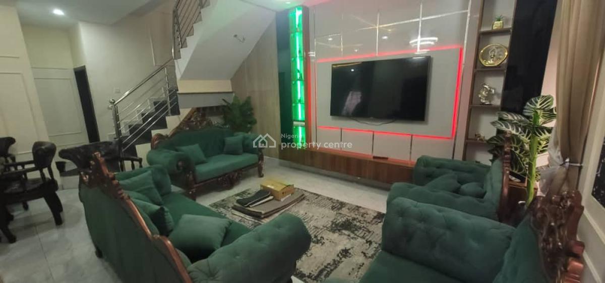 Fully Furnished and Serviced 4 Bedroom Semi Detached with Inverter, Thomas Estate, Ajah, Lagos, Semi-detached Duplex for Rent