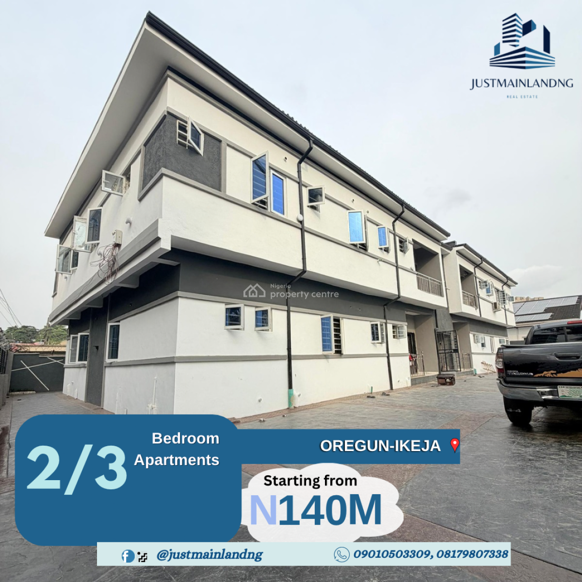 Newly Built 3 Bedroom Apartments, Oregun, Ikeja, Lagos, Block of Flats for Sale