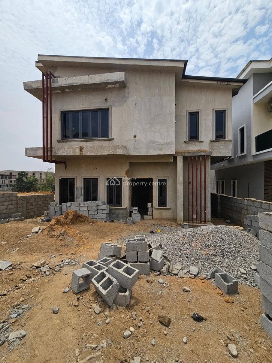 5 Bedrooms Detached Duplex with 2 Rooms Basement & 1 Room Bq in an Estate, Wuye, Abuja, Detached Duplex for Sale