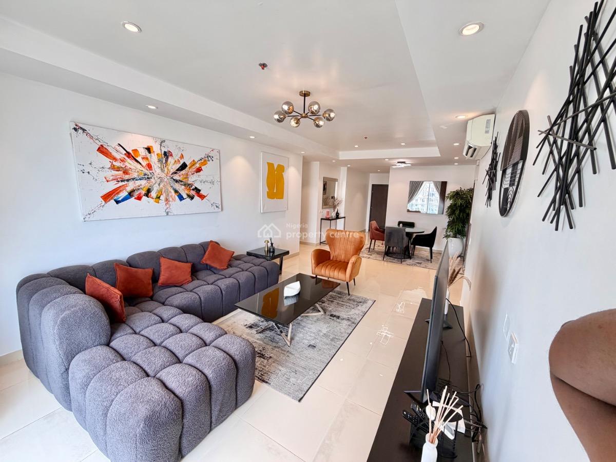 Sea View 2-bedroom Fully Furnished Apartment, Bluewater Residences / Sapphire Tower, Lekki Phase 1, Lekki, Lagos, Flat / Apartment for Rent