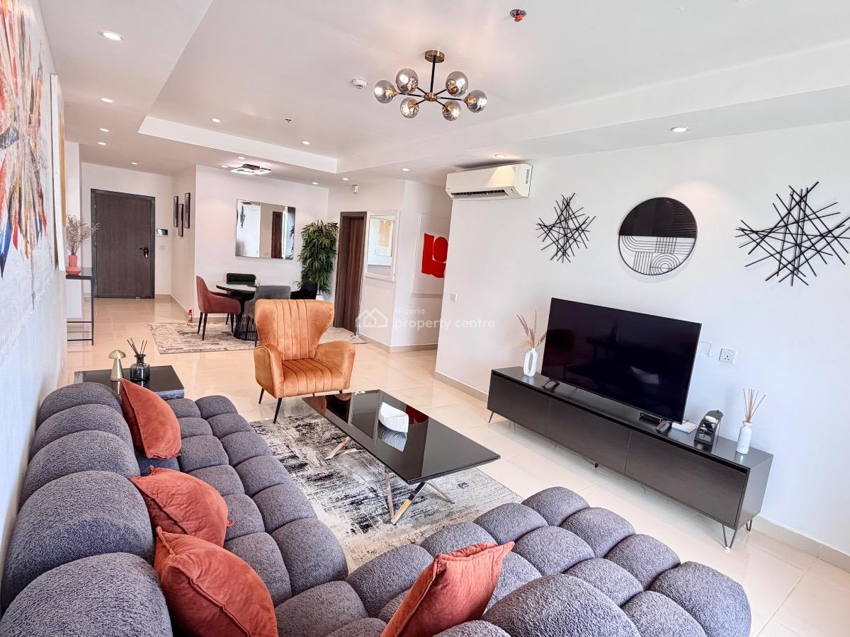 Sea View 2-bedroom Fully Furnished Apartment, Bluewater Residences / Sapphire Tower, Lekki Phase 1, Lekki, Lagos, Flat / Apartment for Rent