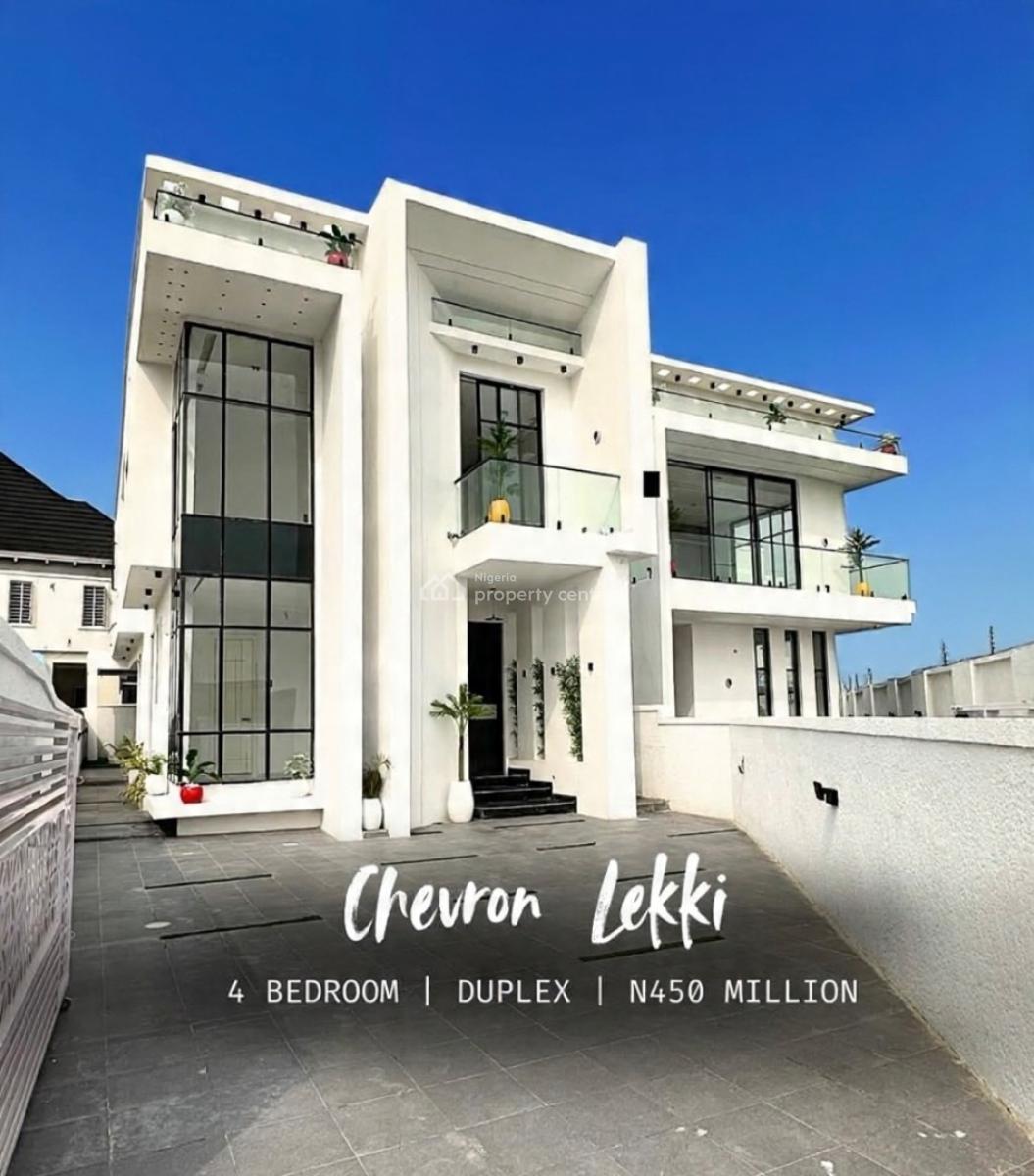 Stunning 4 Bedroom Detached Duplex with Swimming Pool and Bq, Chevron, Lekki, Lagos, Detached Duplex for Sale