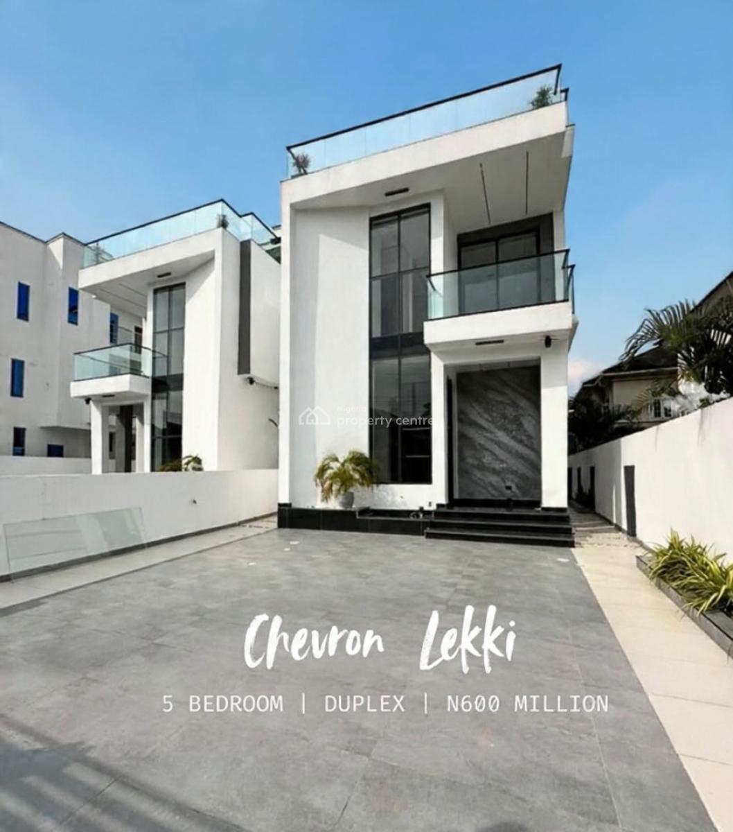 Stunning 5 Bedroom Detached Duplex with Swimming Pool and Bq, Chevron, Lekki, Lagos, Detached Duplex for Sale