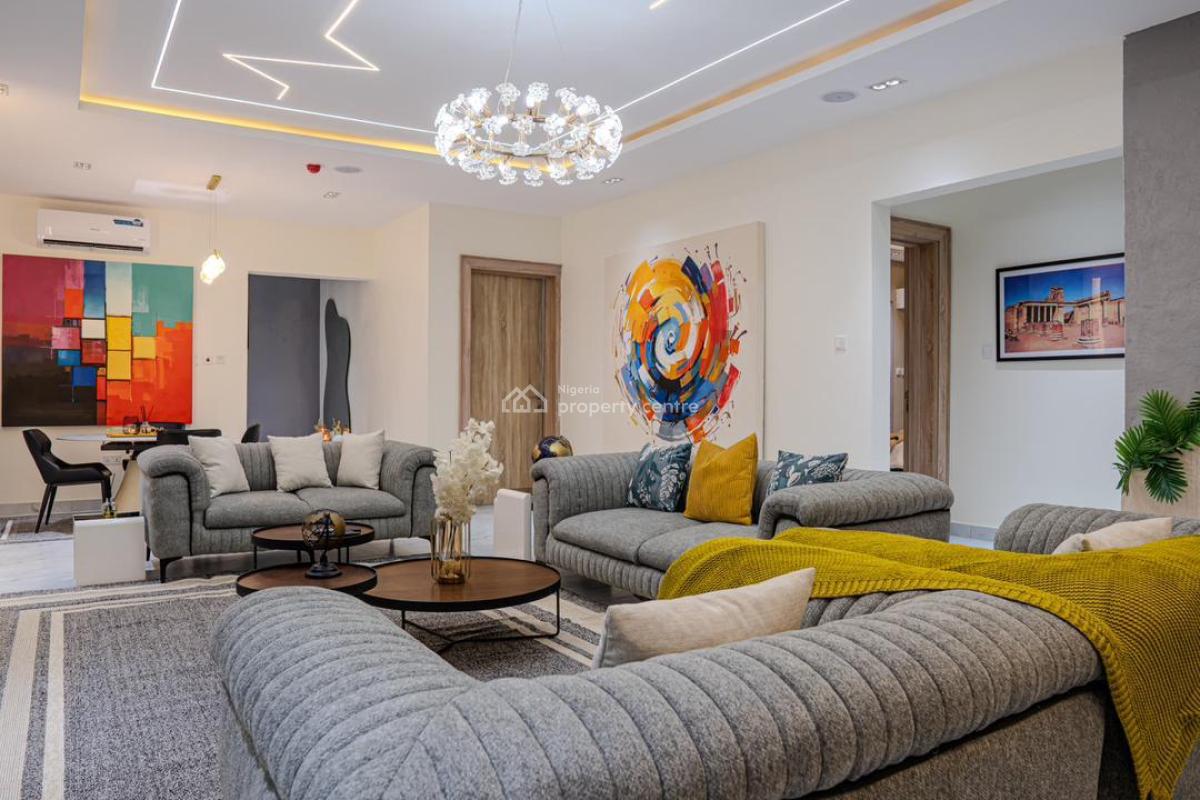 Exquisitely Furnished 3 Bedroom Apartment with Balconies, Hockey & Gym, En-suite Rooms, Ps5, Unlimited Wifi, Comfortable Stay, Lekki Phase 1, Lekki, Lagos, Flat / Apartment Short Let