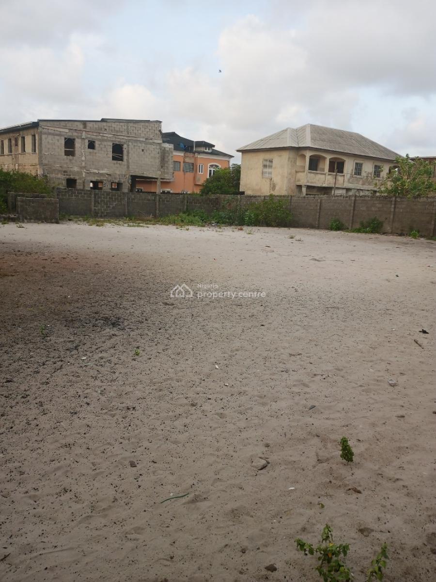 a Well Shaped Commercial Plots of Land, Beach Road, Okun-ajah, Ajah, Lagos, Commercial Land for Sale