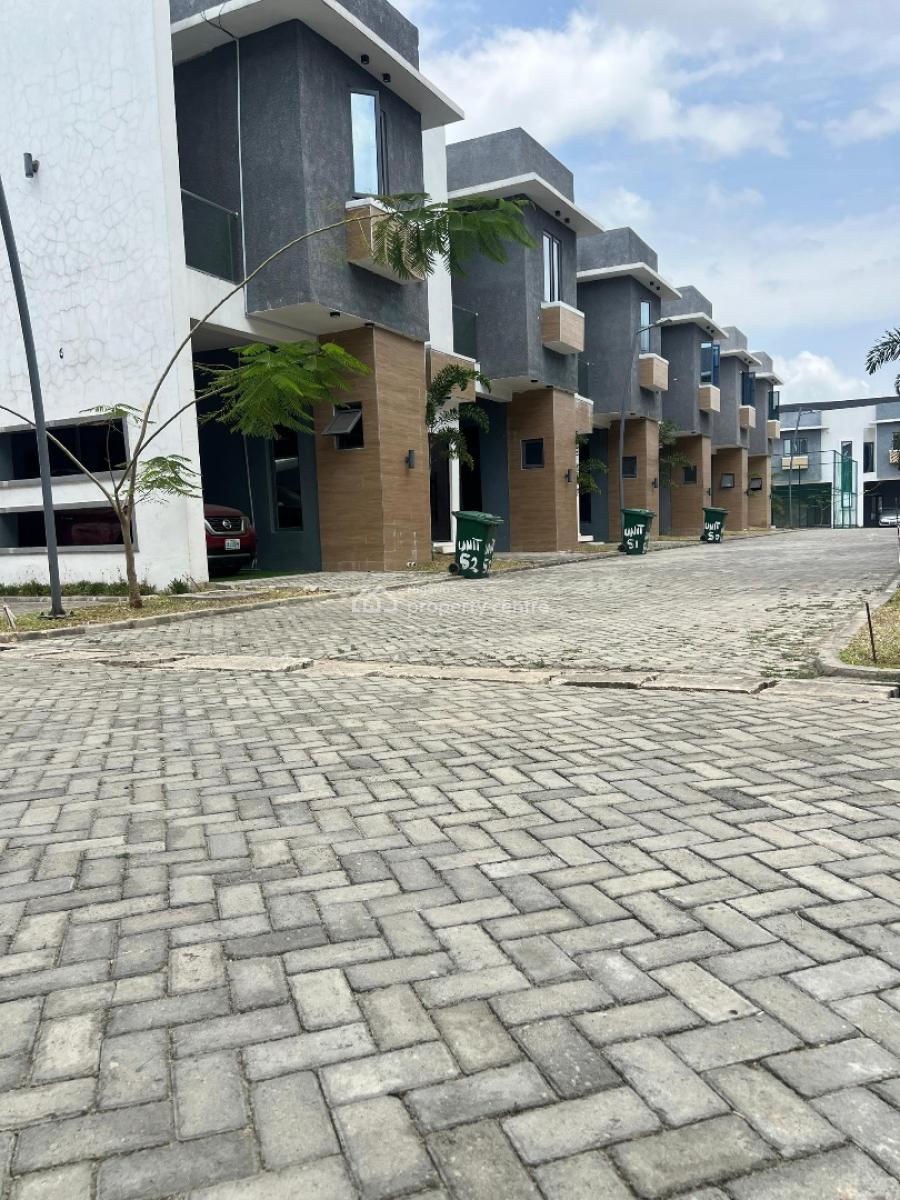 Modern 3 Bedroom Serviced Terrace Duplex with Bq, Pool and Gym, Ajah, Lagos, Terraced Duplex for Rent