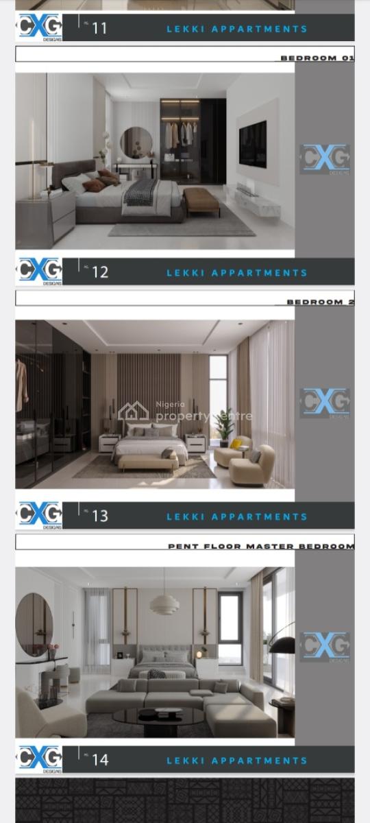 Off Plan 4 Bedroom Penthouse with Bq and Terrace, Off Petro Cam Station, Lekki, Lagos, Block of Flats for Sale