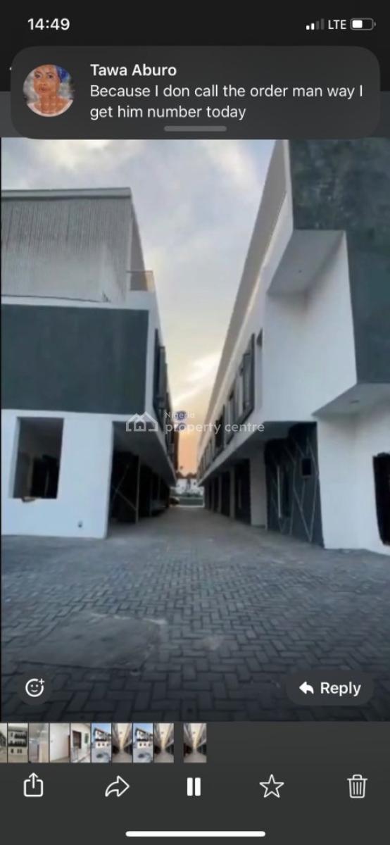 Spacious 3 Bedroom Apartment, Westend Estate Lekki By County, Ikota, Lekki, Lagos, Terraced Duplex for Rent