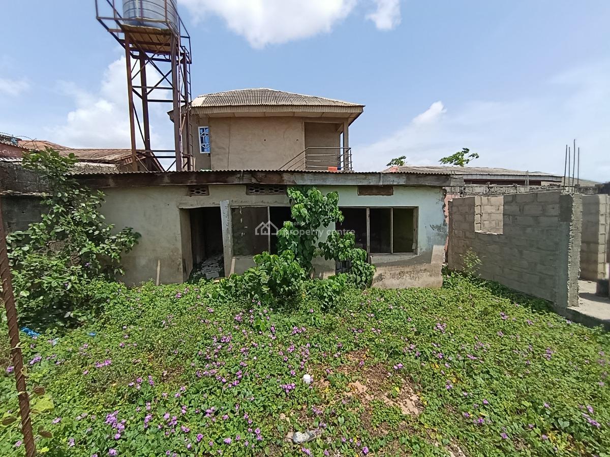 Half Plot of Land with Foundation of a Duplex with 2 Nos of Room and, Igando, Ikotun, Lagos, Mixed-use Land for Sale