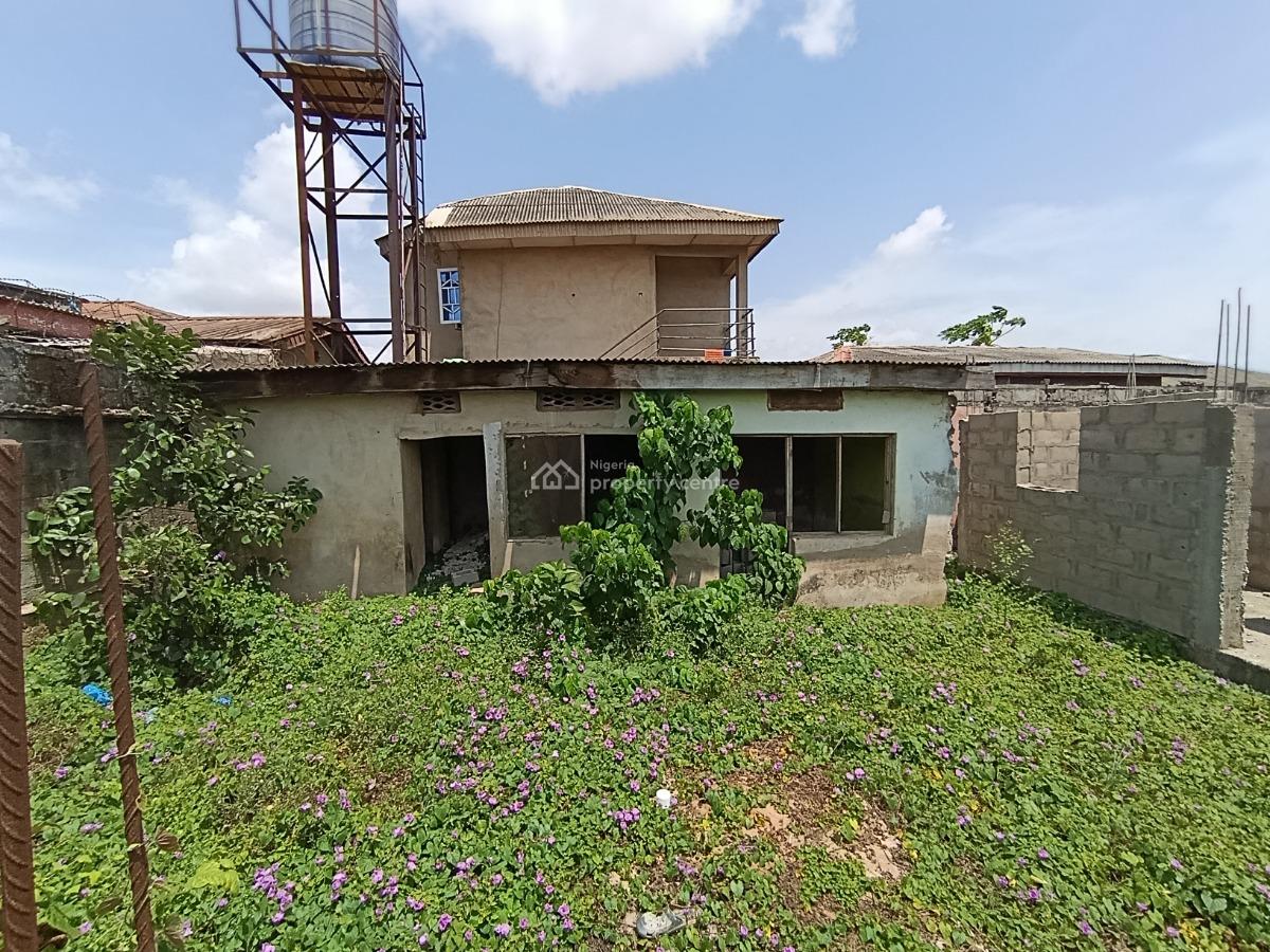 Half Plot of Land with Foundation of a Duplex with 2 Nos of Room and, Igando, Ikotun, Lagos, Mixed-use Land for Sale