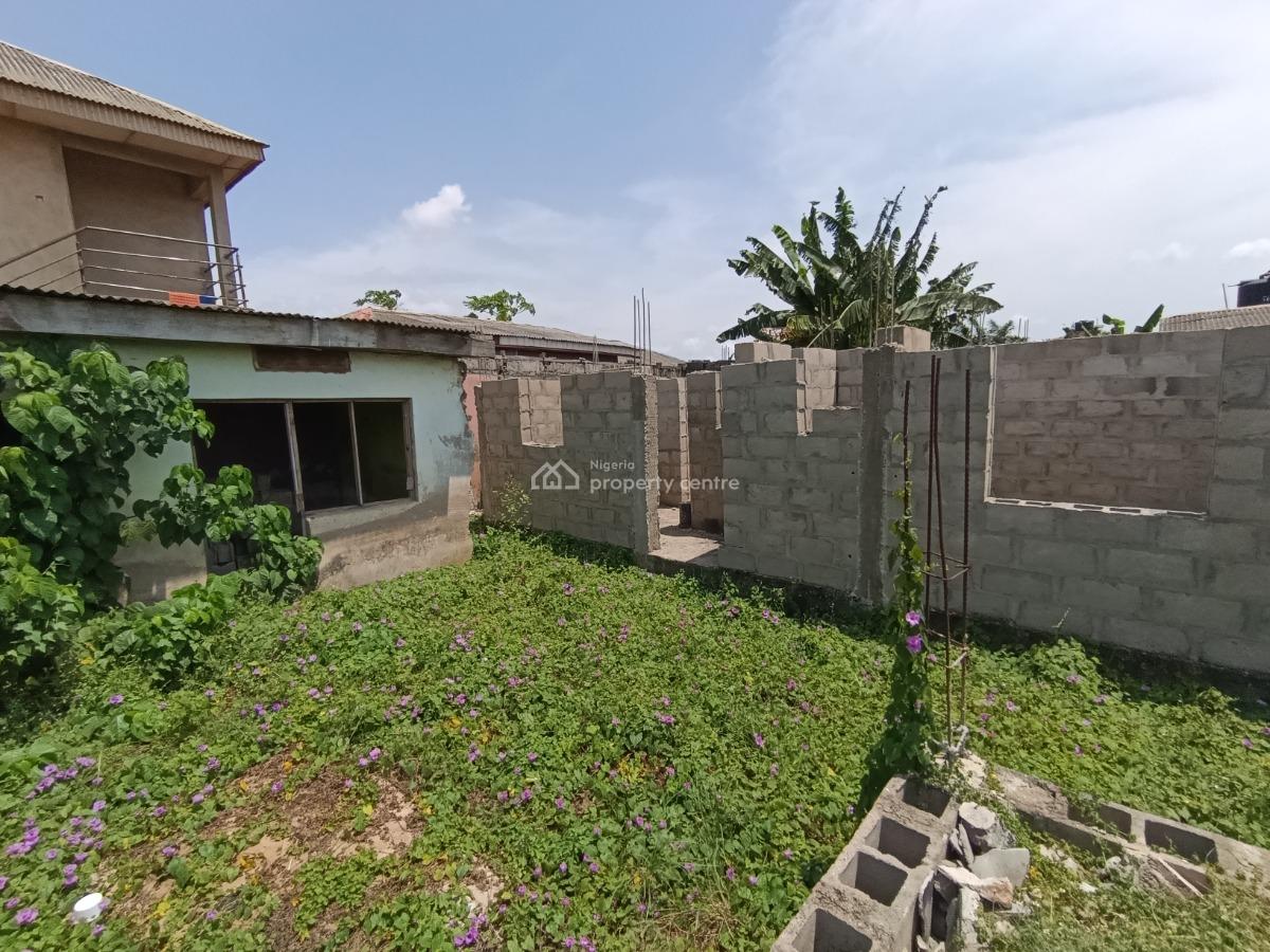 Half Plot of Land with Foundation of a Duplex with 2 Nos of Room and, Igando, Ikotun, Lagos, Mixed-use Land for Sale