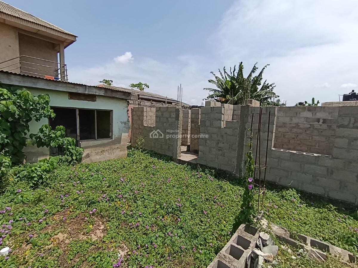 Half Plot of Land with Foundation of a Duplex with 2 Nos of Room and, Igando, Ikotun, Lagos, Mixed-use Land for Sale