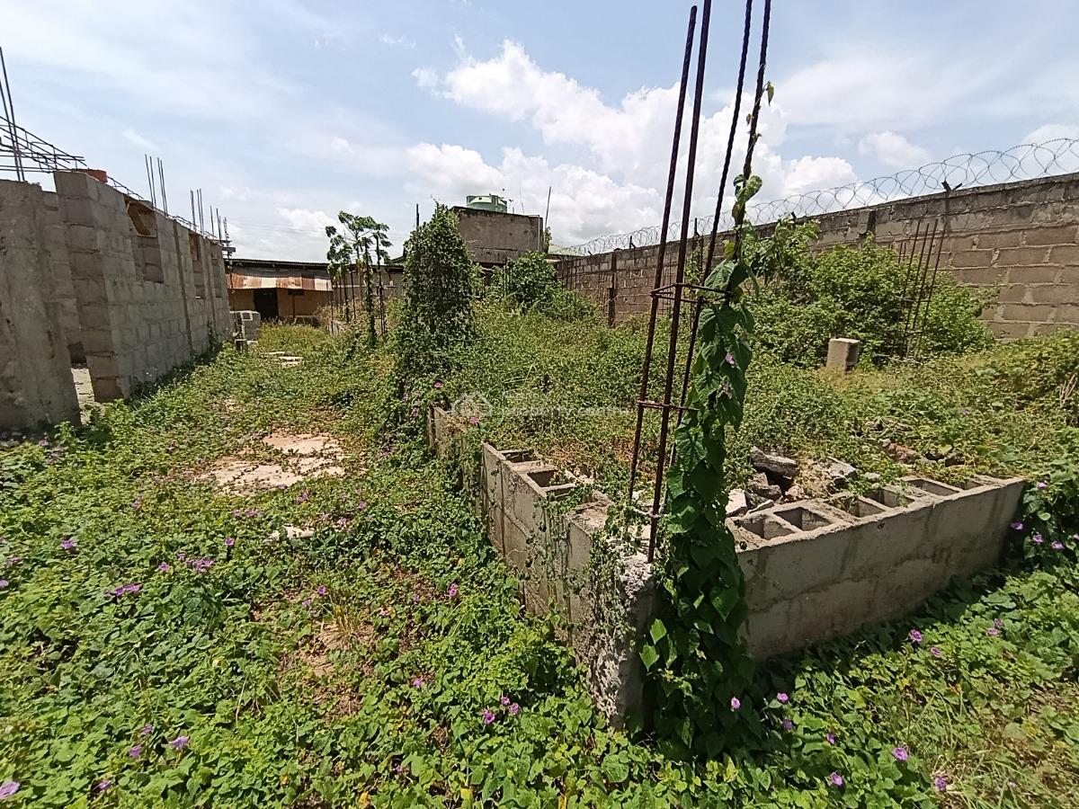 Half Plot of Land with Foundation of a Duplex with 2 Nos of Room and, Igando, Ikotun, Lagos, Mixed-use Land for Sale