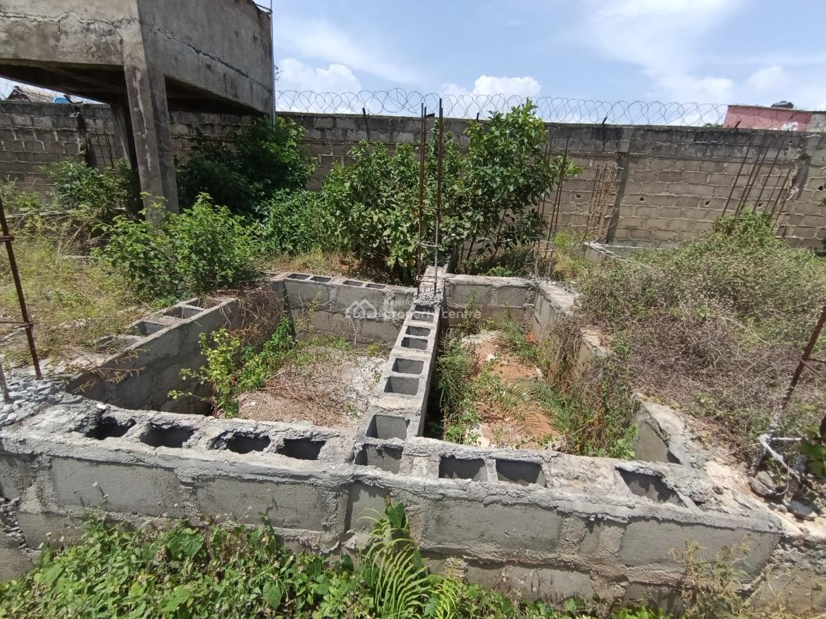Half Plot of Land with Foundation of a Duplex with 2 Nos of Room and, Igando, Ikotun, Lagos, Mixed-use Land for Sale
