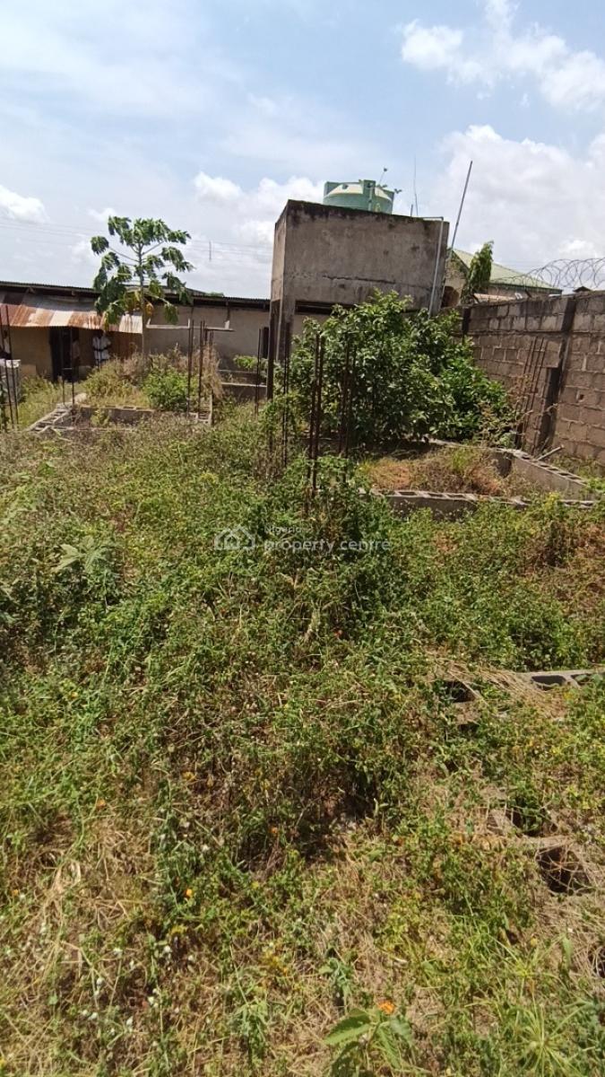 Half Plot of Land with Foundation of a Duplex with 2 Nos of Room and, Igando, Ikotun, Lagos, Mixed-use Land for Sale