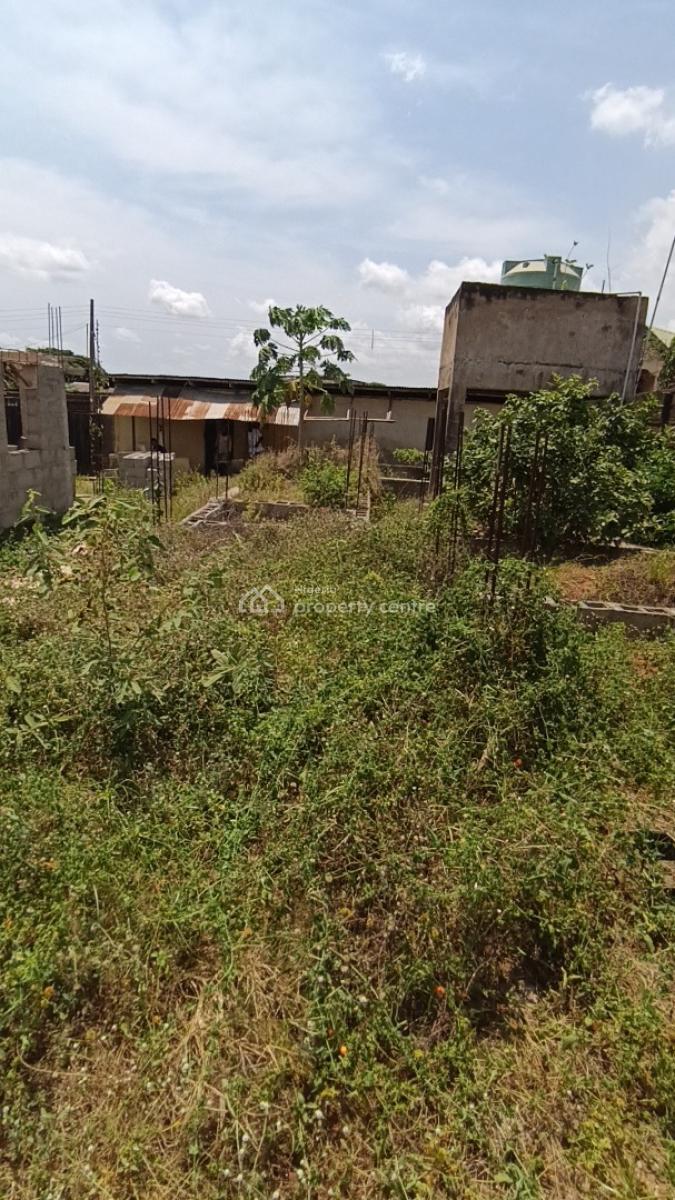 Half Plot of Land with Foundation of a Duplex with 2 Nos of Room and, Igando, Ikotun, Lagos, Mixed-use Land for Sale