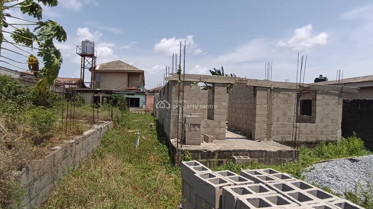 Half Plot of Land with Foundation of a Duplex with 2 Nos of Room and, Igando, Ikotun, Lagos, Mixed-use Land for Sale