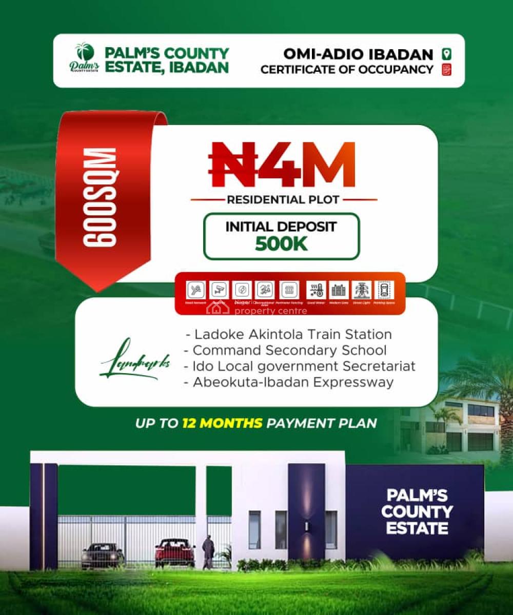 Buy and Build, Palms County Estate, Ibadan, Oyo, Residential Land for Sale