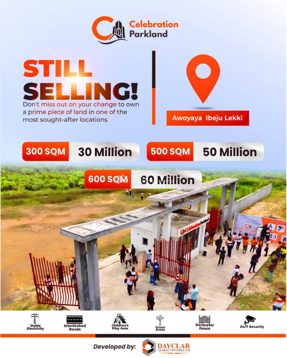 Buy and Build Estate in a Serene Neighborhood, Celebration Parkland Estate, Awoyaya, Ibeju Lekki, Lagos, Residential Land for Sale