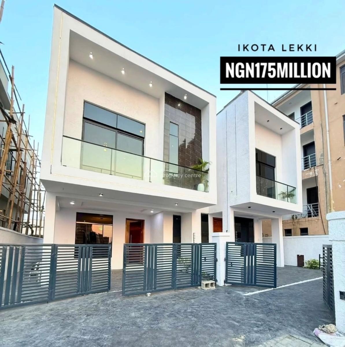 Brand New 4 Bedroom Semi Detached Duplex with Bq, Ikota, Ikota, Lekki, Lagos, Semi-detached Duplex for Sale
