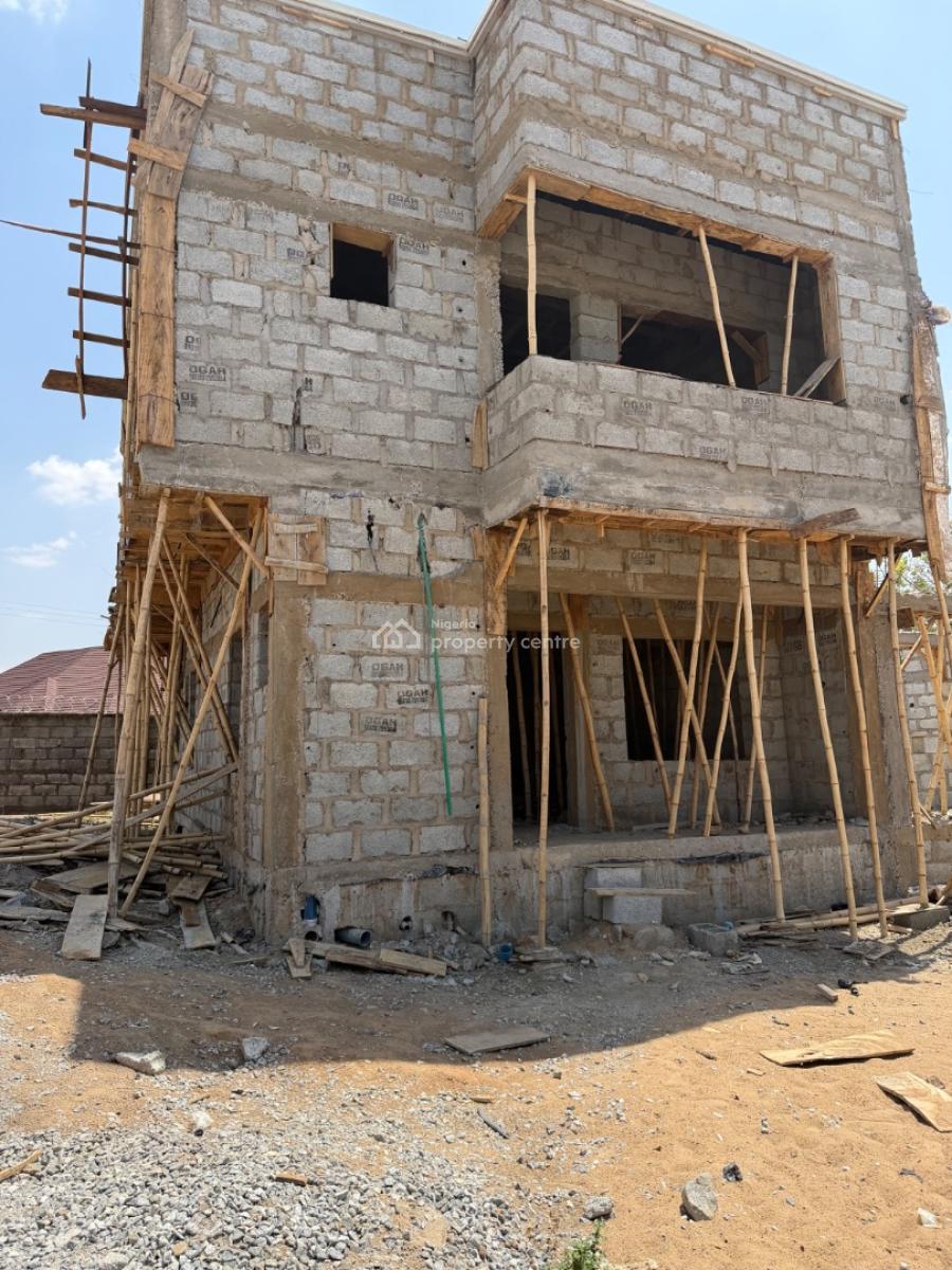 Carcass 5 Bedroom Semi Detached Duplex, Lugbe District, Abuja, Semi-detached Duplex for Sale