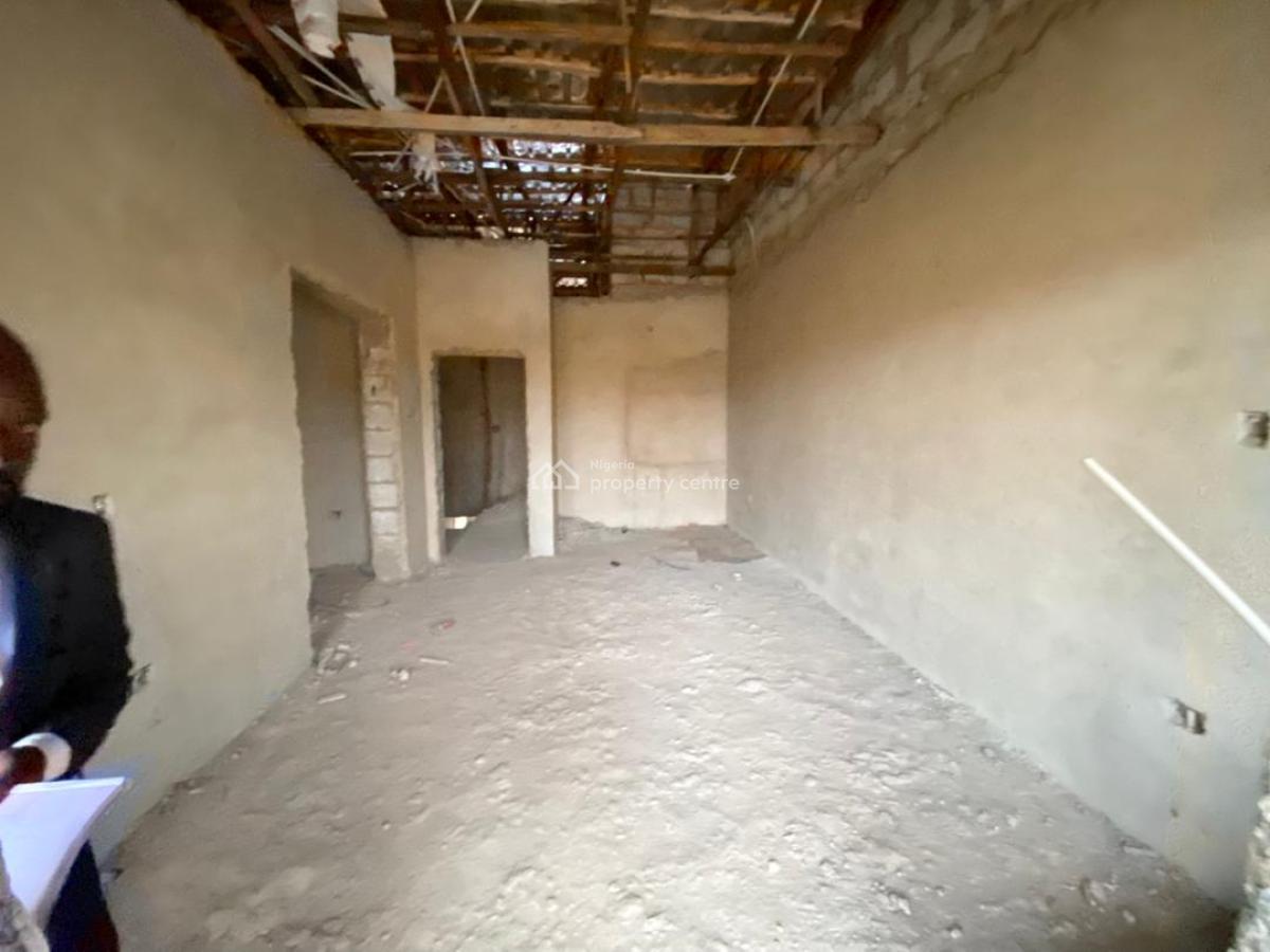 Carcass 4-bedroom Terrace Apartment in a Block of Terraces, Airport Road Aco Estate, Lugbe District, Abuja, Terraced Duplex for Sale