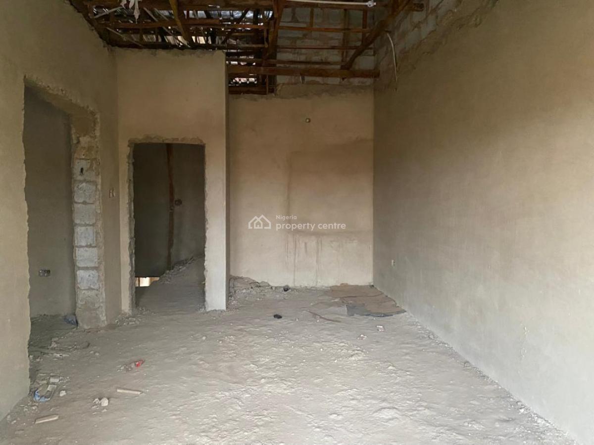 Carcass 4-bedroom Terrace Apartment in a Block of Terraces, Airport Road Aco Estate, Lugbe District, Abuja, Terraced Duplex for Sale