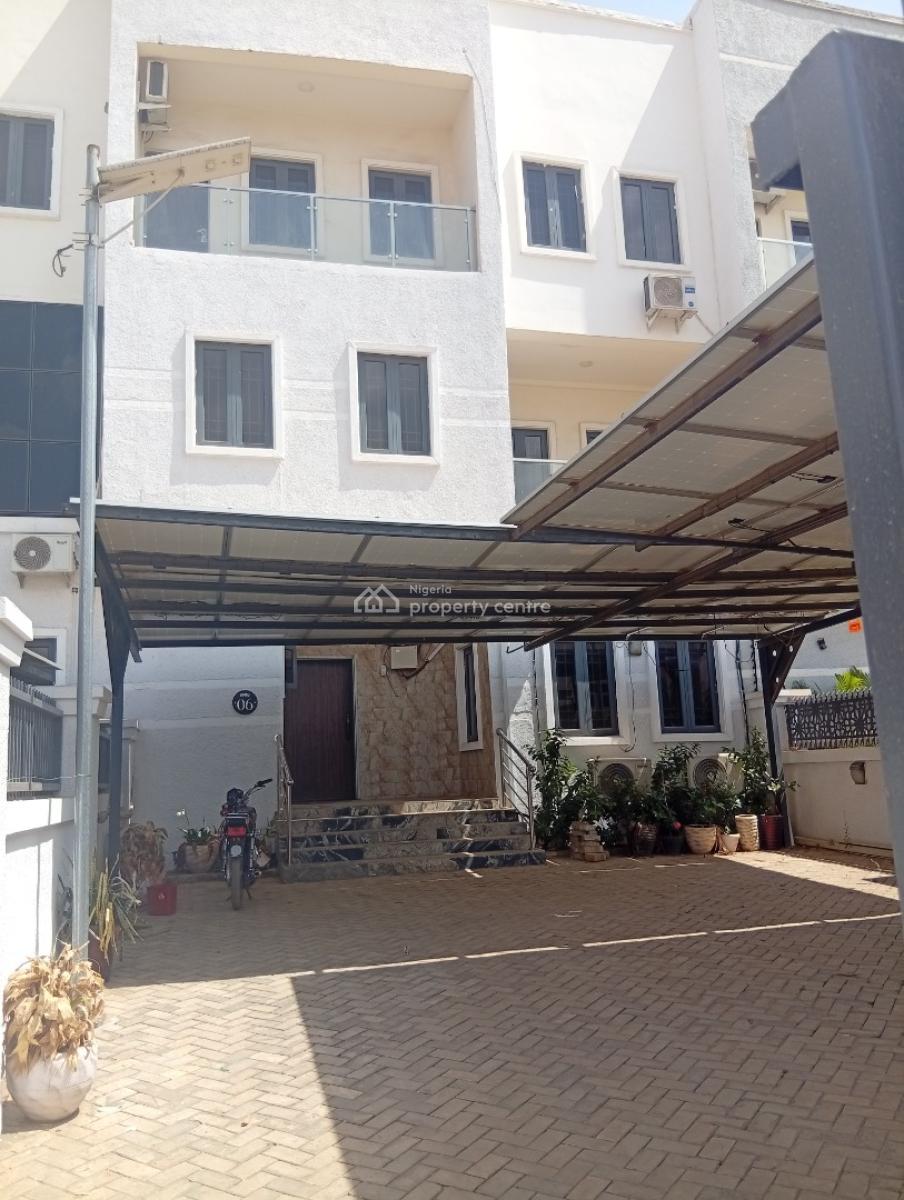 4bedroom Terrace Duplex with Ac, Solar Inverter, Generator,private Gat, Kado Tarred Road, Kado, Abuja, Terraced Duplex for Rent