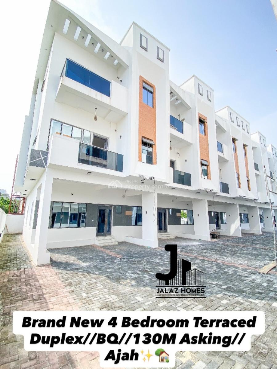 Brand New 4 Bedroom Terraced Duplex Home, Ajah, Lagos, House for Sale