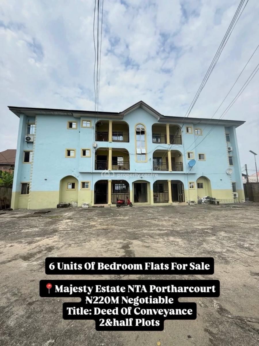 Spacious 6 Units of 2 Bedroom Flats, Majesty Estate Nta Portharcourt, Port Harcourt, Rivers, Block of Flats for Sale