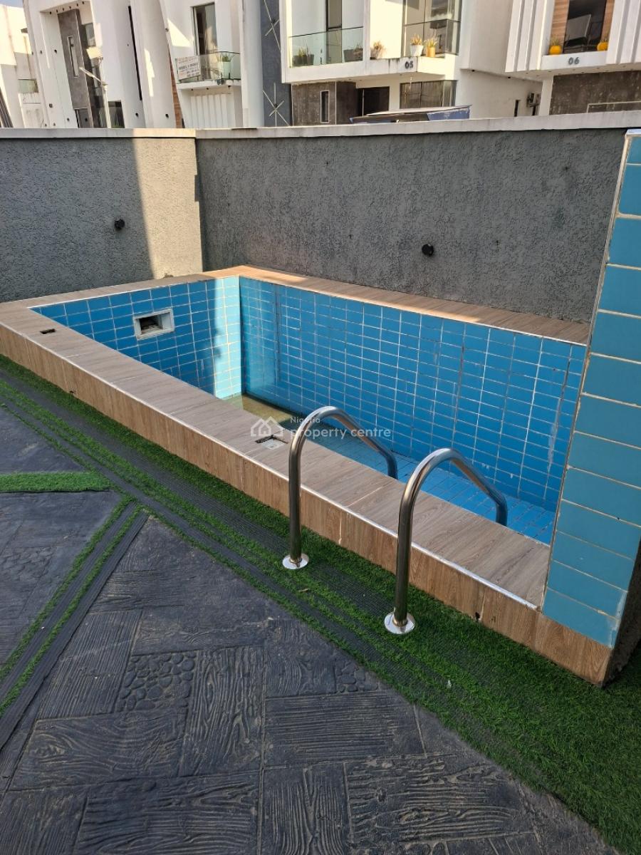 Newly Built 4besroom Semi Detached Duplex with Bq & Pool, Chevron Alternative in an Eatate, Lekki, Lagos, Semi-detached Duplex for Sale