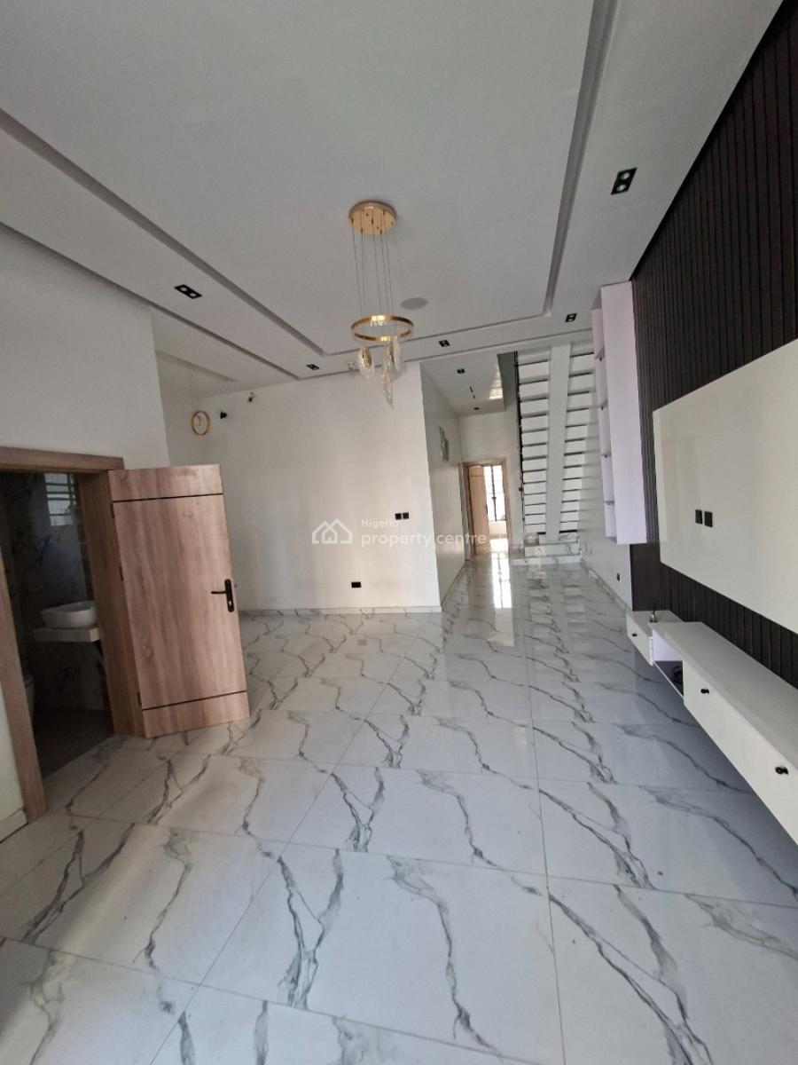 Newly Built 4besroom Semi Detached Duplex with Bq & Pool, Chevron Alternative in an Eatate, Lekki, Lagos, Semi-detached Duplex for Sale