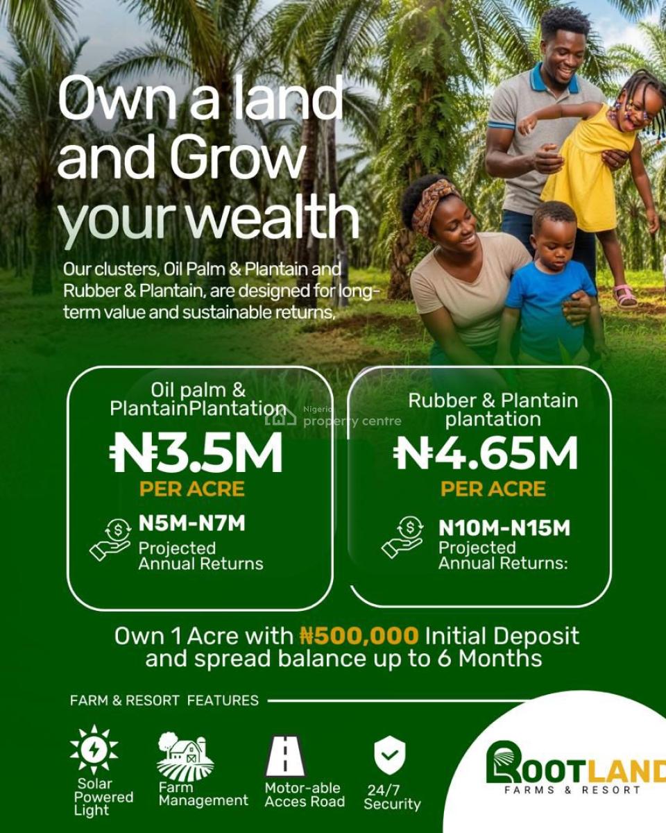 Agriculture Farm Land, Rootland Farms and Resort, Ijebu Ode, Ogun, Mixed-use Land for Sale